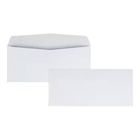 ENVELOPES, BUSINESS, #10, GUMMED, 4 1/8" X 9 1/2", WHITE, 500/CT MAIN
