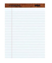 NOTEPADS, WIDE, LEGAL, WHITE, 50 SHEETS/PAD, 12 PADS/CT LARGE