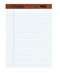 NOTEPADS, WIDE, LEGAL, WHITE, 50 SHEETS/PAD, 12 PADS/CT MAIN