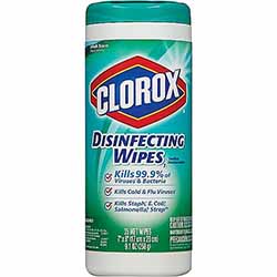 DISINFECTING WIPES, CLOROX, FRESH SCENT, 35 WIPES/CAN, 12 CANS/CT LARGE