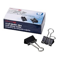 BINDER CLIPS, SMALL, OFFICEMATE, BLACK, 12/CT MAIN
