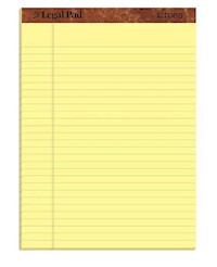NOTEPADS, WIDE, LEGAL, CANARY, 50 SHEETS/PAD, 12 PADS/CT MAIN