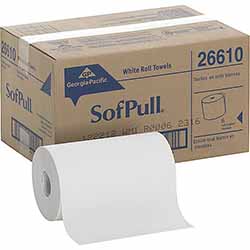 Hardwound Towel 1-Ply White 6/Ct SofPull Automated  LARGE