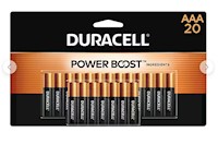 BATTERIES, AAA, DURACELL, COPPERTOP, ALKALINE, 20/CT MAIN