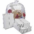 60 Gallon, 22 Micron, Natural, 38 x 60, High Density, Coreless, Roll Can Liners, 150/Ct THUMBNAIL