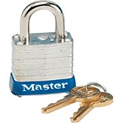 PADLOCK, MASTER LOCK, 4-PIN TUMBLER LOCK, 2", W/2 KEYS MAIN