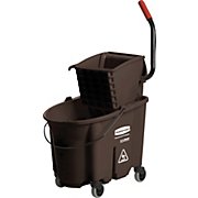 BUCKET / WRINGER, RUBBERMAID, WAVEBREAK, SIDE-PRESS, COMBO, BROWN, 35 QT MAIN