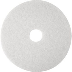 17" Nat Blend White Floor Pad, Burnishing, 3M, 5/Ct LARGE