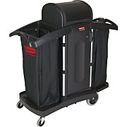 Rubbermaid High-Security Housekeeping Cart Black MAIN