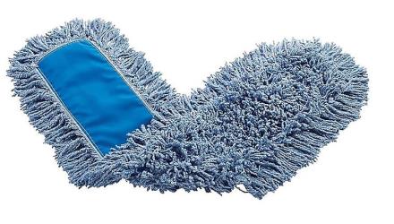 DUST MOP HEAD, RUBBERMAID, TWISTED LOOP, BLUE, 48" X 5", HEAVY-DUTY, LAUNDERABLE LARGE