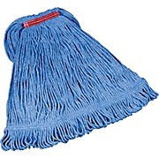 WET MOP HEAD, LARGE, RUBBERMAID, SUPER STITCH, RECYCLED BLEND, LOOPED-END, BLUE, 1" HEADBAND THUMBNAIL