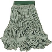 WET MOP HEAD, RUBBERMAID, SUPER STITCH, MEDIUM, BLEND, GREEN, 5" HEADBAND MAIN
