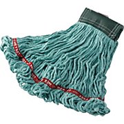 WET MOP HEAD, RUBBERMAID, WEB FOOT, SMALL, COTTON/SYNTHETIC, GREEN, 5" HEADBAND THUMBNAIL