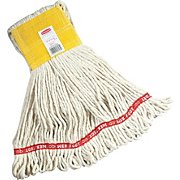 WET MOP HEAD, RUBBERMAID, WEB FOOT, SMALL, COTTON/SYNTHETIC, WHITE, 5" HEADBAND THUMBNAIL