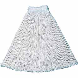 WET MOP HEAD, RUBBERMAID, COTTON, CUT-END, WHTIE LARGE