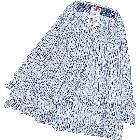 FINISH MOP HEAD, RUBBERMAID, SUPER STITCH, POLY/RAYON, WHITE/BLUE, 1" HEADBAND THUMBNAIL