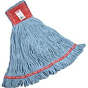 WET MOP HEAD, RUBBERMAID, WEB FOOT, LARGE, COTTON/SYNTHETIC, BLUE, 5" HEADBAND THUMBNAIL
