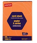 CARDSTOCK PAPER, 65 LBS, 8.5" X 11", ORANGE, 250 SHEETS/CT THUMBNAIL