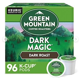 COFFEE, DARK ROAST, GREEN MOUNTAIN, KEURIG K-CUP PODS, 96/CT LARGE
