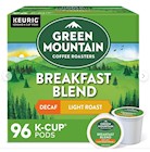 COFFEE, LIGHT ROAST, DECAF, GREEN MOUNTAIN, KEURIG K-CUP PODS, 96/CT THUMBNAIL