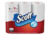 PAPER TOWEL, CHOOSE-A-SHEET, SCOTT, 1-PLY, 102 SHEETS/ROLL, 6/MEGA ROLLS/PK, MAIN