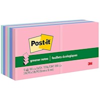 STICKY NOTES, POST-IT, 3" X 3", ASSORTED COLORS, 100 SHEETS/PAD, 12 PADS/CT MAIN