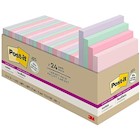 STICKY NOTES, POST-IT, RECYCLED, 3" X 3", PASTEL, 70 SHEETS/PAD, 24 PADS/CT THUMBNAIL