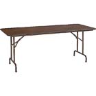 Folding Rectangular Banquet Table Walnut/Dark Brown THUMBNAIL