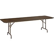 Folding Rectangular Banquet Table Walnut/Dark Brown  THUMBNAIL