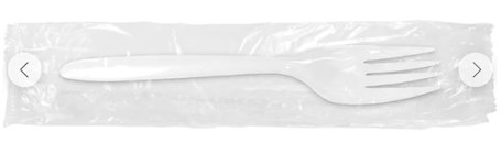 FORKS, WHITE, POLYPROPYLENE, MEDIUM WEIGHT, INDIVIDUALLY WRAPPED, 1000/CARTON THUMBNAIL