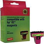 Remanufactured,Staples Inkjet Cartridge SIH-R02MA HP 02 Magenta  MAIN