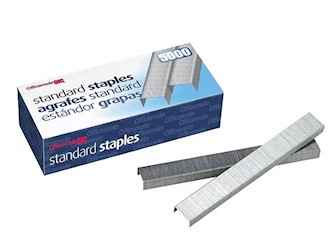 STAPLES, STANDARD, OFFICEMATE, 1/4" LENGTH, 5000/CT LARGE