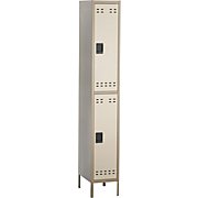 Safco Steel Locker Double-Tier Tan THUMBNAIL