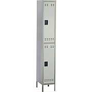 Safco Steel Locker Double-Tier Gray THUMBNAIL