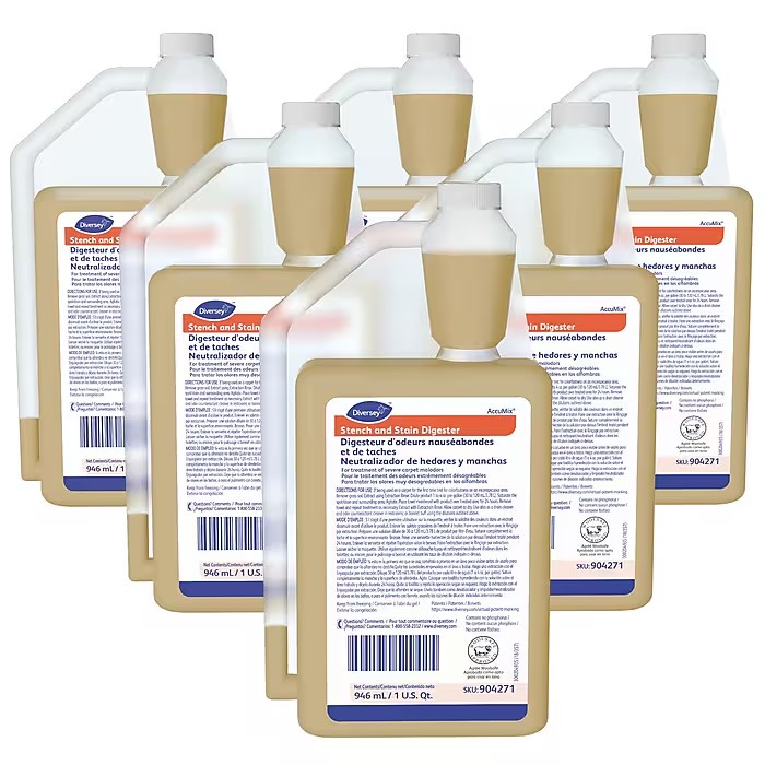 SPOTTER, STAIN & ODOR REMOVER, CARPET, LIQUID, DIVERSEY ACCUMIX, 32 OZ, 6/CT THUMBNAIL