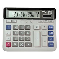 CALCULATOR, 12-DIGIT, DESKTOP, VICTOR 2140, GREY MAIN