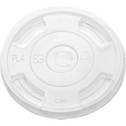 Lids, Cold Beverage, 12-16 oz., Compostable Cold Cup Lids 500/Pk  THUMBNAIL