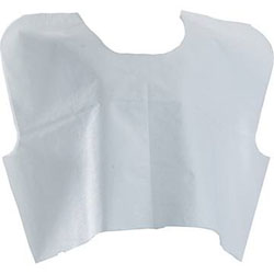 Exam Room Supplies,  Disposable Patient Capes, 3-Ply, TPT White, 30 x 21 patient capes, 100/Ct LARGE