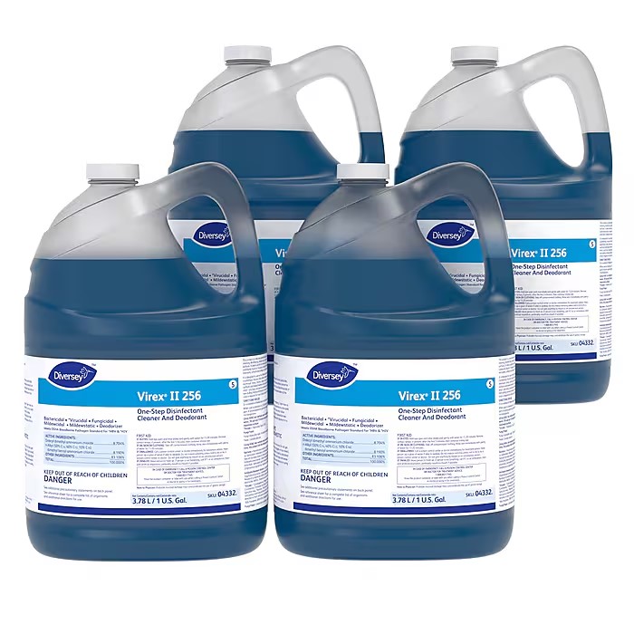 DISINFECTANT, DIVERSEY VIREX II 256, ONE-STEP, MINT SCENT, 1 GALLON, 4/CT THUMBNAIL
