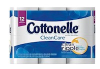 BATH TISSUE, 1-PLY, WHITE, COTTONELLE CLEANCARE, 150 SHEETS/ROLL, 48 ROLLS/PK MAIN