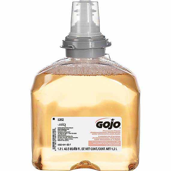 ANTIBACTERIAL, GOJO TFX FOAM ANTIBACTERIAL HANDWASH, FRESH SCENT, 1,200 ML, 2/CS LARGE