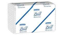 MULTIFOLD TOWEL, WHITE, SCOTT/KIMBERLEY CLARK, 9.2" WIDE X 9.4" LONG, 1-PLY, 4000/CT THUMBNAIL