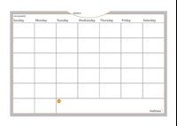 WHITEBOARD CALENDAR, DRY-ERASE PLANNING BOARD, AT-A-GLANCE, 3' X 2' MAIN