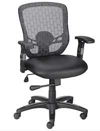 DESK CHAIR, ERGONOMIC, LUXURA SWIVEL, STAPLES, BLACK, 275 LBS CAPACITY MAIN