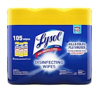 DISINFECTANT WIPES, LYSOL, LEMON & LIME BLOSSOM SCENT, 3 CANS/CT MAIN
