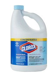 BLEACH, CONCENTRATED, CLOROX COMMERCIAL GERMICIDAL, 121 OZ, 3 BOTTLES/CASE LARGE