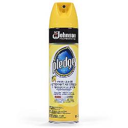 FURNITURE POLISH, DUST SPRAY, PLEDGE, LEMON SCENT, 13.8 OZ LARGE