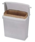 SANITARY NAPKIN RECEPTACLE, WHITE, RUBBERMAID, 12 1/2" X 5 1/4" X 10 3/4" THUMBNAIL