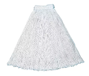WET MOP HEAD, RUBBERMAID, V SERIES, COTTON, CUT-END, LARGE, WHITE, 12/CT LARGE