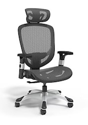 DESK CHAIR, ERGONOMIC, MESH, SWIVEL, BLACK, 275 LB CAPACITY LARGE
